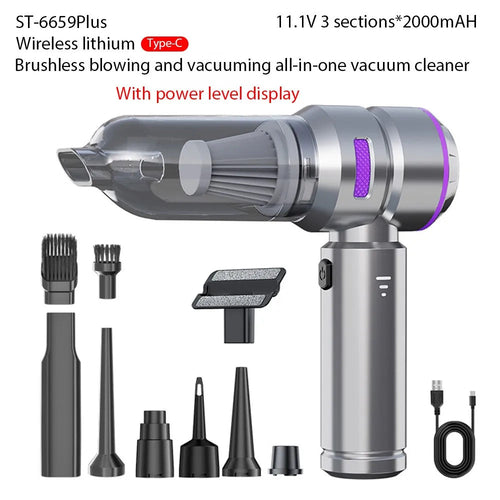 Car Vacuum Cleaner Wireless Mini Handheld Strong Suction Cleaning