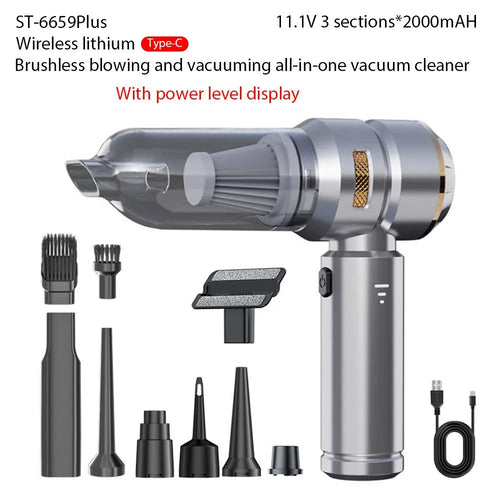 Car Vacuum Cleaner Wireless Mini Handheld Strong Suction Cleaning